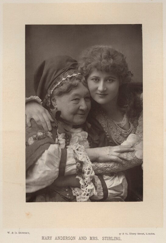 Fanny stirling as the nurse and mary anderson as juliet in 'romeo and juliet' npg x79