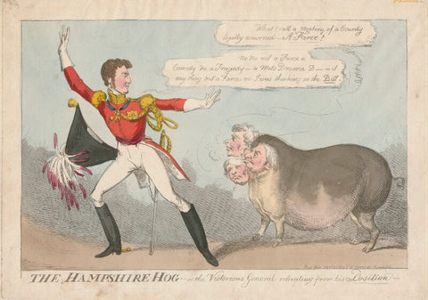 'The Hampshire Hog, or the Victorious General retreating from his Position' NPG D48678