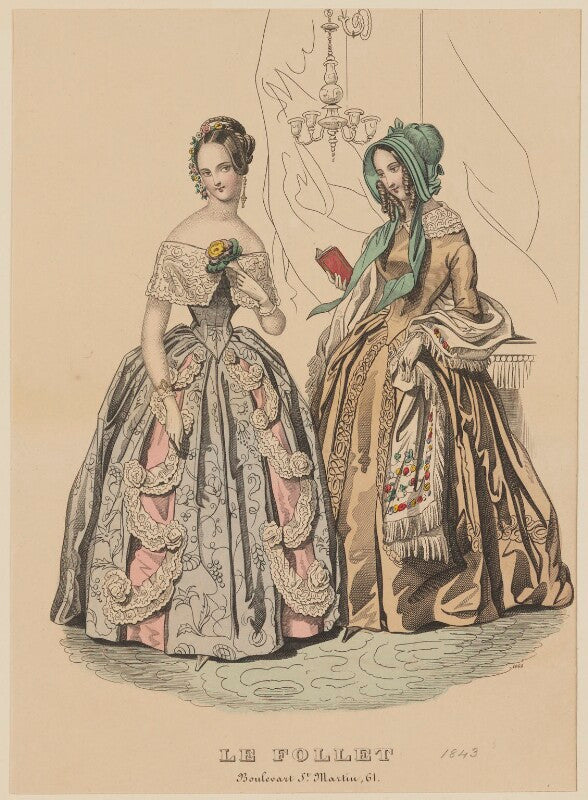 Walking dress and ball dress, march 1843 npg d47915