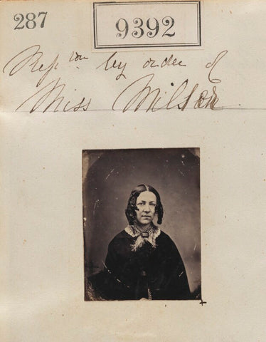 'Reproduction by order of Miss Milson' NPG Ax59198