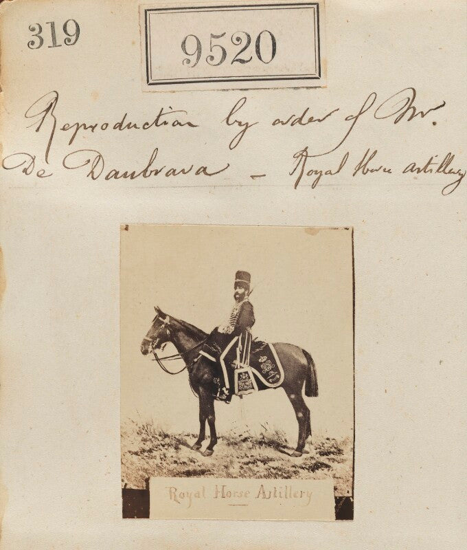 'reproduction by order of mr de daubrava, royal horse artillery' npg ax59326