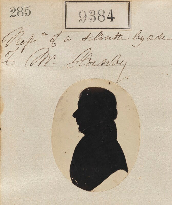 'reproduction of a silhouette by order of mr hornby' npg ax59190