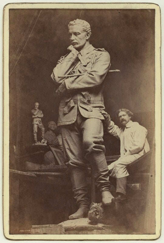 Hamo thornycroft with his statue of charles george gordon npg x12593