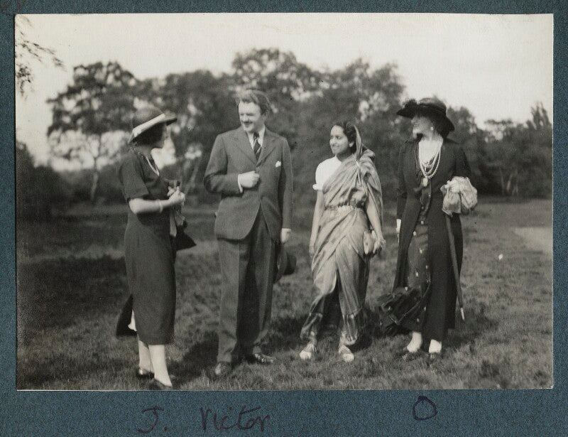 Julian vinogradoff (née morrell); sir victor martin reeves goodman; philomena thumboo chetty; lady ottoline morrell npg ax143839