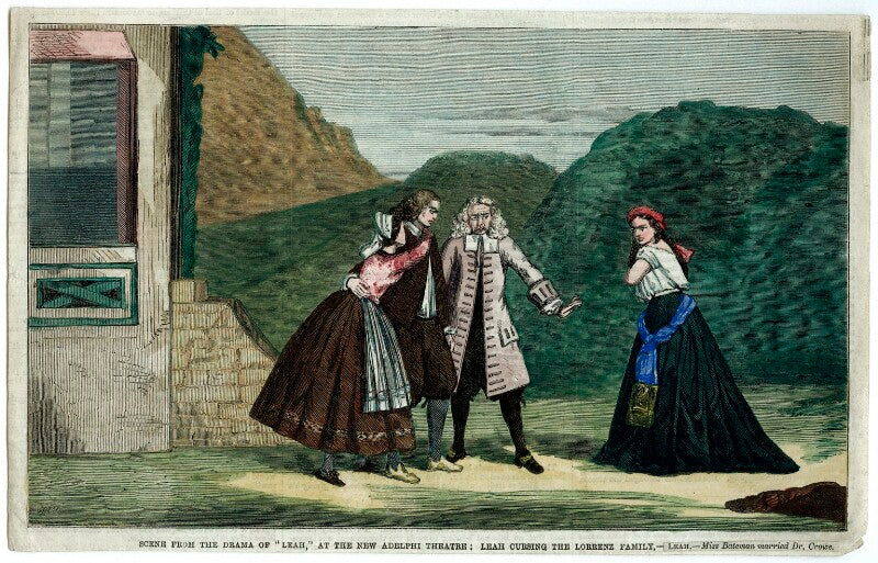 Scene from the drama of "leah," at the new adelphi theatre: leah cursing the lorrenz family npg d39266