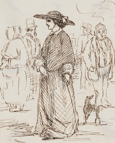 Five unknown sitters and a dog NPG 2173(29)