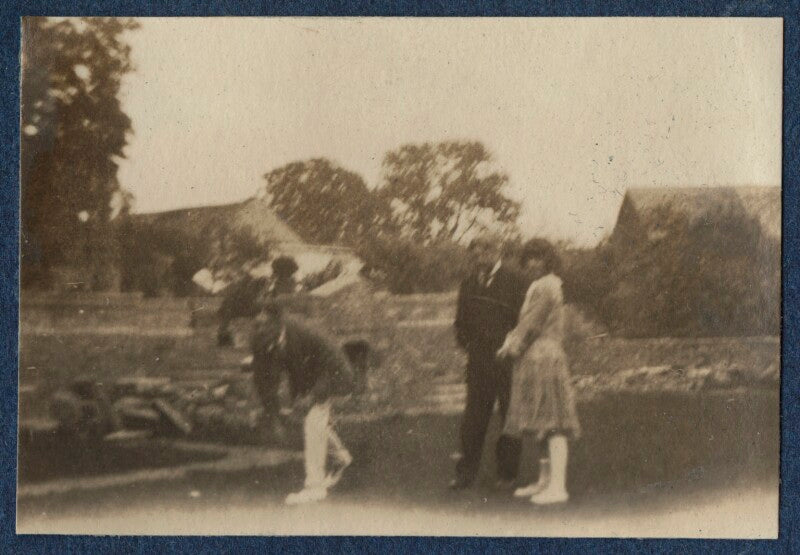 T.s. eliot; sir john tresidder sheppard; julian vinogradoff (née morrell) npg ax140844