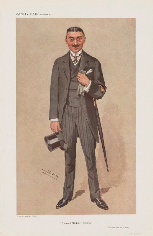 (thomas) malcolm kincaid smith ('men of the day. no. 1185. "national military training."') npg d45499