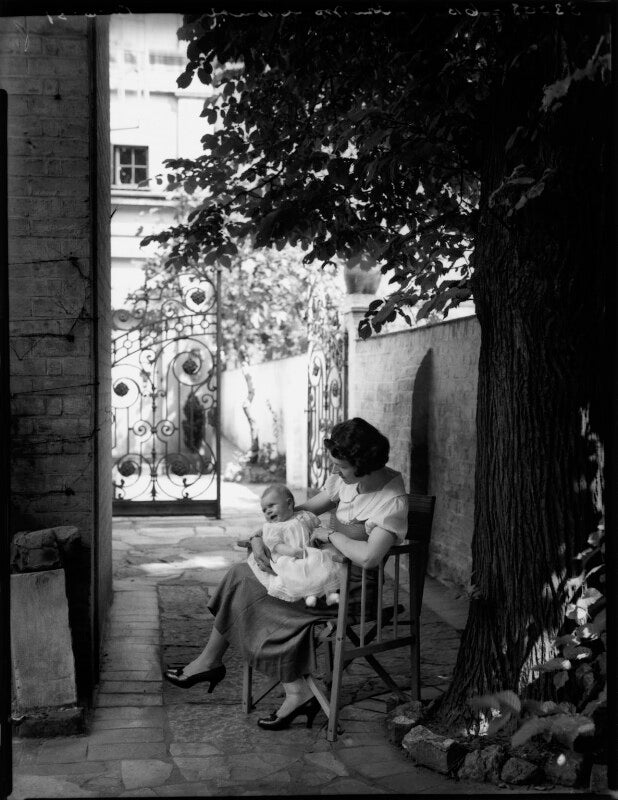 Rosalind laura (née norman), lady burke with meriel colleen packman (née burke) npg x153057