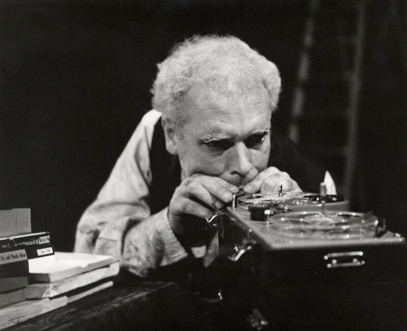Patrick magee as krapp in 'krapp's last tape' npg x127342