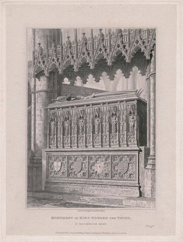 Monument of king edward the third in westminster abbey (king edward iii) npg d42327