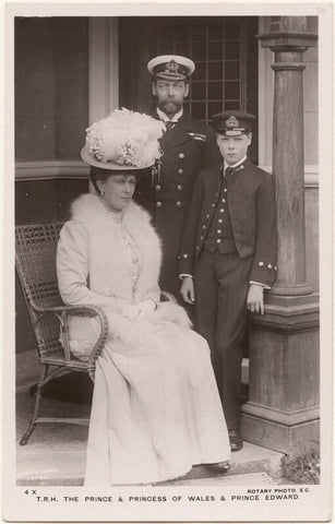 'T.R.H. The Prince & Princess of Wales & Prince Edward' (Queen Mary; King George V; Prince Edward, Duke of Windsor (King Edward VIII)) NPG x196854
