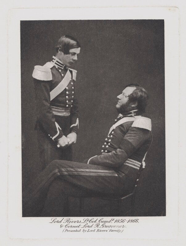 Richard de aquila grosvenor, 1st baron stalbridge; george pitt rivers, 4th baron rivers npg x22040