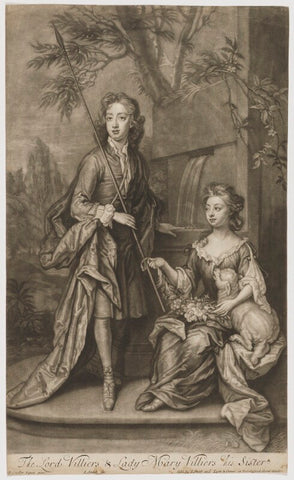 William Villiers, 2nd Earl of Jersey; Mary Granville (née Villiers) Lady Lansdowne NPG D36509
