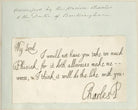 Extract from Letter sent by King Charles I to George Villiers, Duke of Buckingham NPG D26375