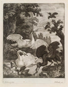 Birdpiece with waterfowl NPG D11817
