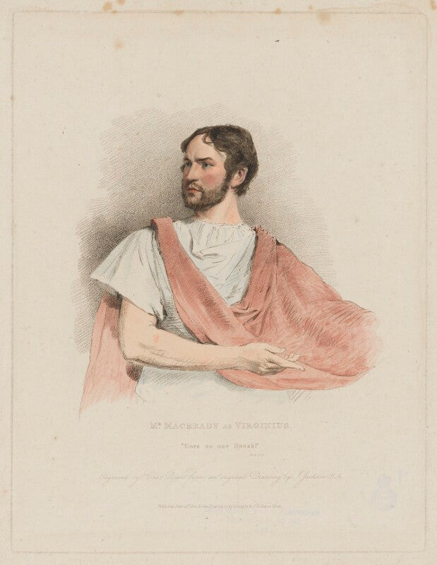 William charles macready as virginius npg d38125