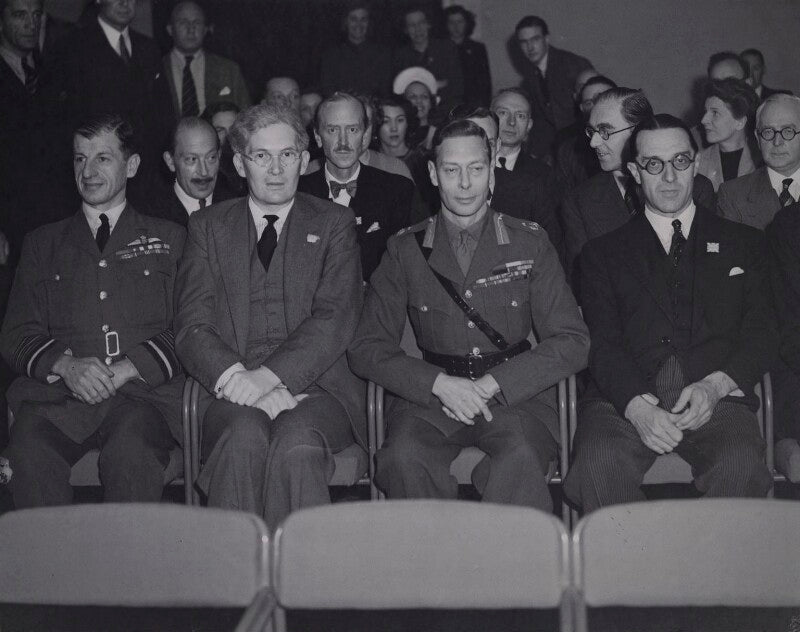 Charles, 1st viscount portal; brendan bracken; king george vi; walter, 1st viscount monckton npg x184258