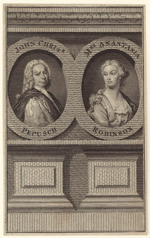Johann christoph pepusch and anastasia mordaunt (née robinson), countess of peterborough npg d27617