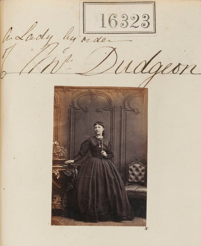 Unknown woman ('A lady by order of Mr Dudgeon') NPG Ax64237