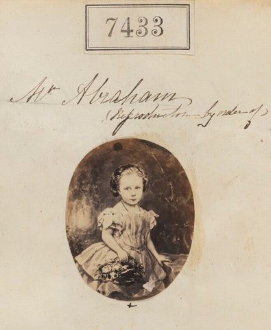 'Reproduction by order of Mrs Abraham' NPG Ax57336