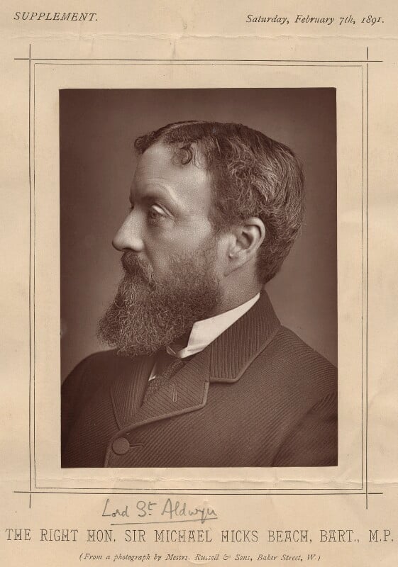 Michael edward hicks beach, 1st earl st aldwyn npg x22325