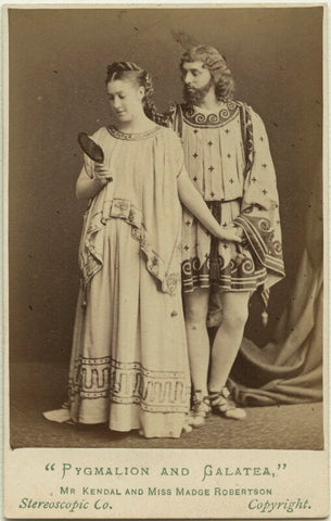 Madge Kendal as Galatea; William Hunter Kendal as Pygmalion in 'Pygmalion and Galatea' NPG x19110