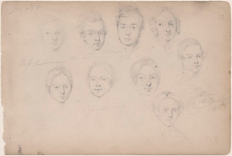 Nine unknown sitters npg d23313(68)