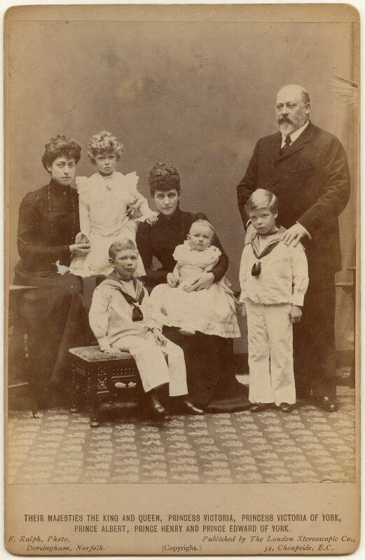 King edward vii and queen alexandra with the children of king george v npg x197447