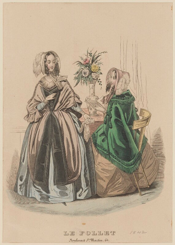 Visiting or walking dress, november 1842 npg d47909