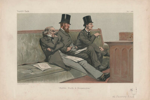 'The Treasury Bench' William Ewart Gladstone; Spencer Compton Cavendish, 8th Duke of Devonshire; Joe Chamberlain NPG D43966