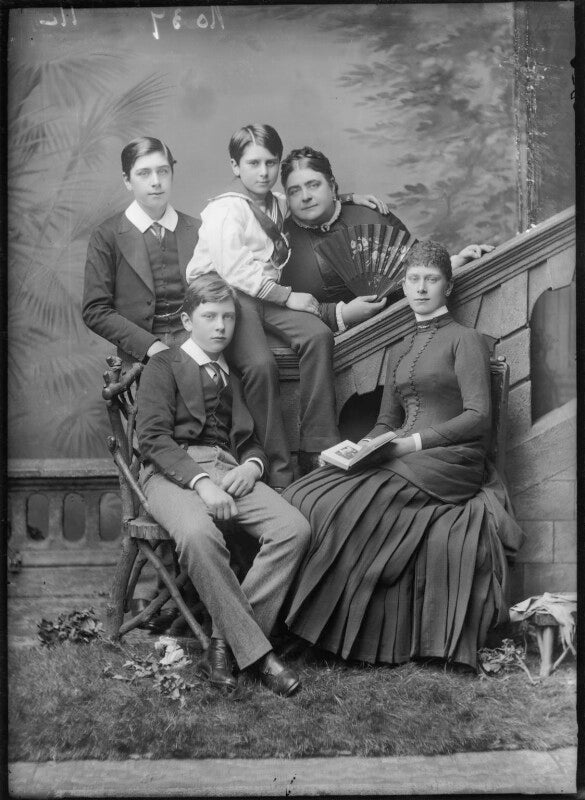 Queen mary with her mother and brothers npg x96005