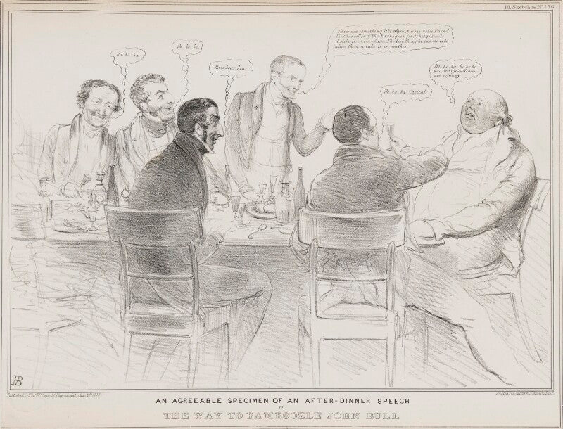 An agreeable specimen of an after dinner speech or the way to bamboozle john bull npg d41231