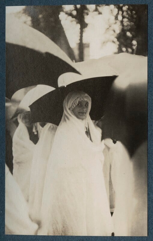 'procession in the rain at the enthronement of the new bishop' (unknown girl) npg ax142633