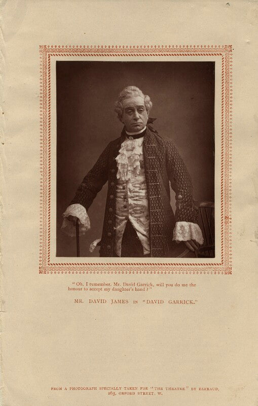David james as simon ingot in 'david garrick' npg x18728