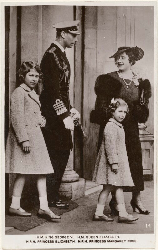 Queen elizabeth ii; king george vi; princess margaret; queen elizabeth, the queen mother npg x193140