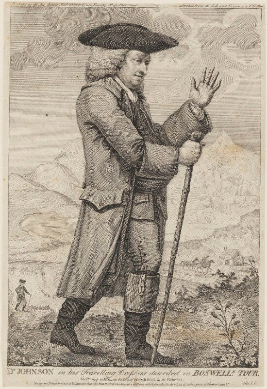 Dr johnson in his travelling dress as described in boswell's tour (samuel johnson) npg d34874