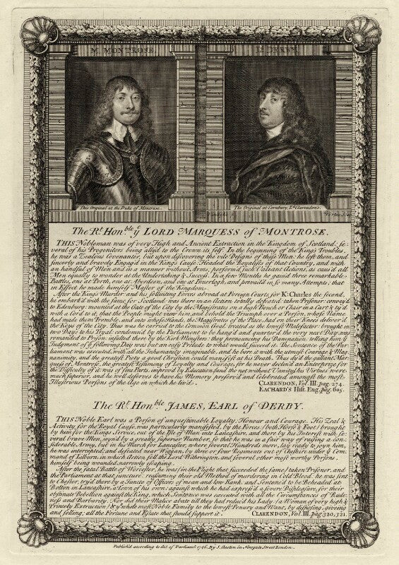 James graham, 1st marquess of montrose and james stanley, 7th earl of derby npg d27065