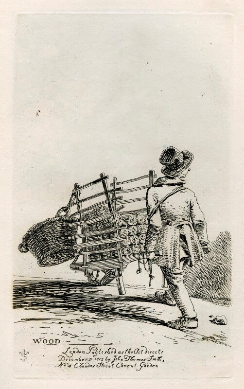 Unknown man selling firewood ('wood') npg d40093