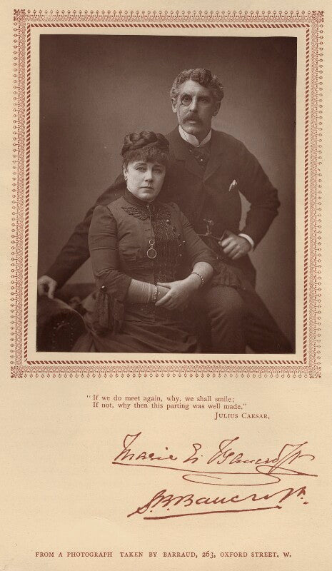 Marie effie (née wilton), lady bancroft; sir squire bancroft (né butterfield) npg x203