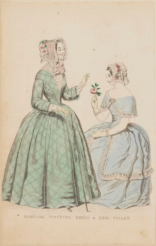 'Morning visiting dress and demi-toilet', August 1844 NPG D47924