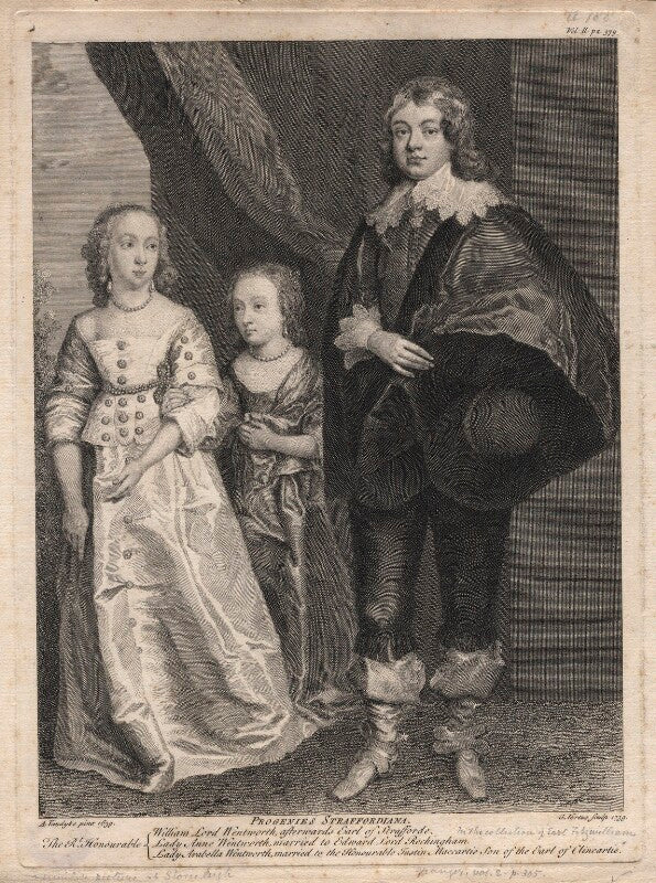 Anne, lady rockingham; arabella, viscountess mountcashel; william wentworth, 2nd earl of strafford npg d16284