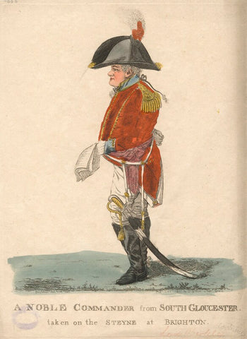 'A noble commander from South Gloucester taken on the Steyne at Brighton' NPG D13413