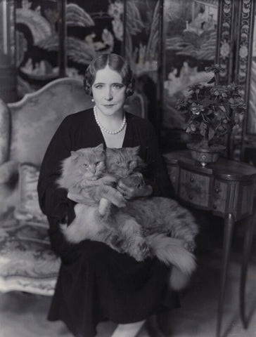 Elinor Glyn with her cats Candide and Zadig NPG x24929