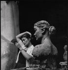 Nancy Rogers with her bust by Sir Jacob Epstein NPG x136759