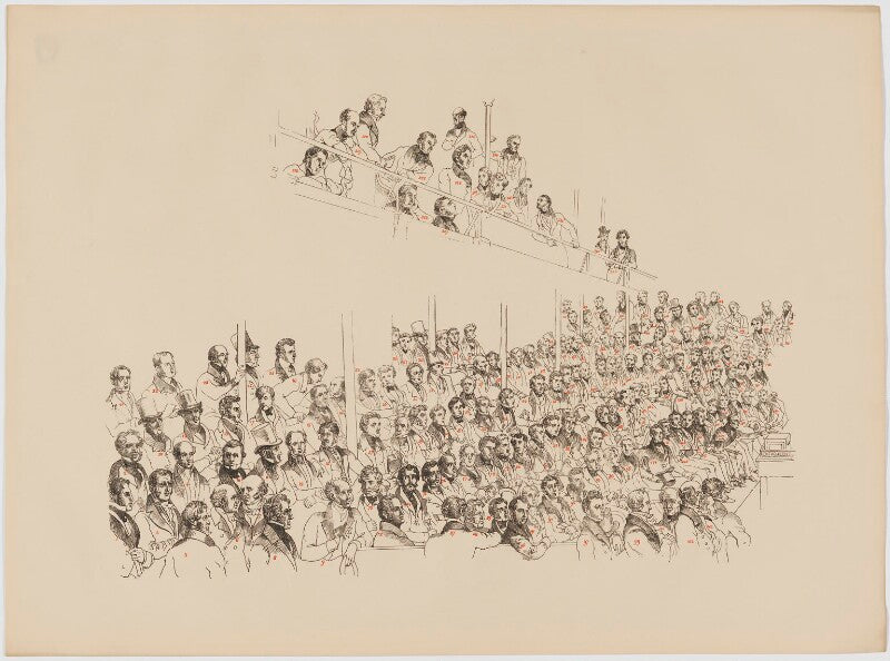 Key to the picture of the house of commons, 5th february 1833 (left side) npg d20522