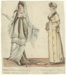 Angelica Catalani as Semiramis in 'Semiramide'; A Parisian Lady in a Winter Walking Dress NPG D34580