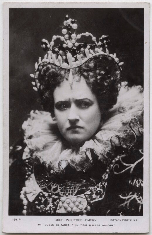 Winifred emery as queen elizabeth in 'sir walter ralegh' npg x138257