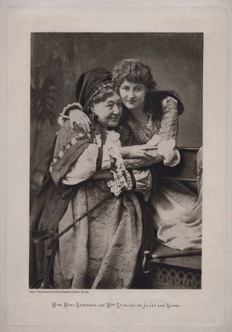 Fanny Stirling as the Nurse and Mary Anderson as Juliet in 'Romeo and Juliet' NPG x38810