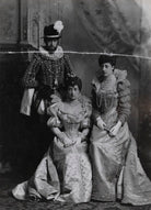 Haakon VII, King of Norway when Prince Charles of Denmark with Maud, Queen of Norway when Princess Charles of Denmark and Princess Victoria of Wales as Ladies of the Court of Marguerite de Valois NPG Ax36418